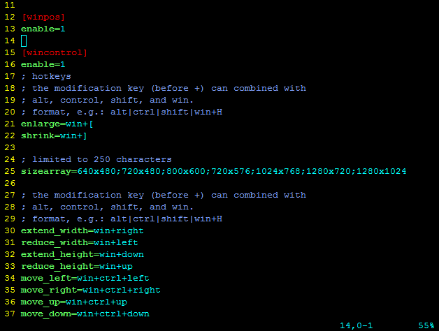 Settings Configuration